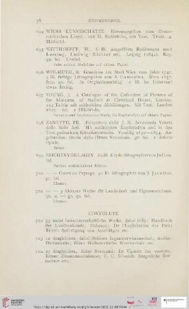 Convolute (Nr. 702 - 716)