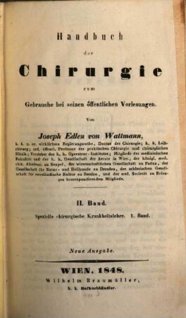 Handbuch der Chirurgie. 2