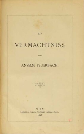 Ein Vermächtnis