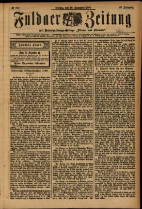 Zweite Ausgabe vom Freitag, den 18. Dezember 1896.