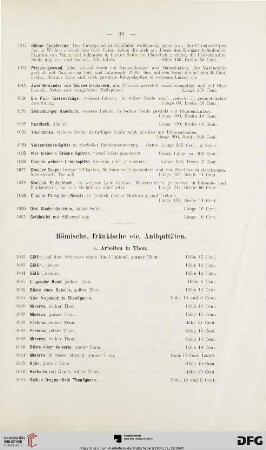 Römische, fränkische etc. Antiquitäten (Nr. 1032-1209)