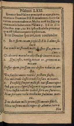 Psalmus LXXI. - LXXII.