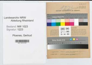 Entnazifizierung Gertrud Ploenes , geb. 04.09.1903 (Lehrerin)