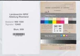 Entnazifizierung Willi Blum, geb. 22.10.1895 (Kfz.Fahrer)