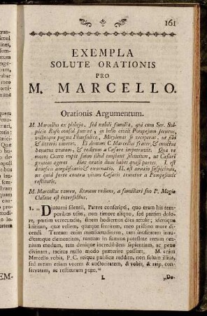 Exempla Solute Orationis pro M. Marcello.