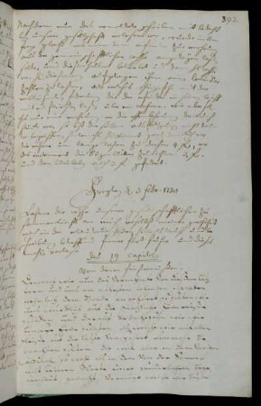 Freytag d 3 febr. 1730