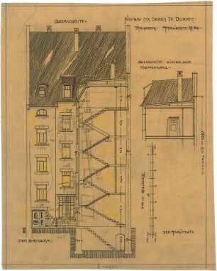 Billing, Hermann; Karlsruhe, Amalienstr. 59; Haus Durand - Querschnitte