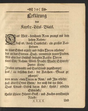 Erklärung des Kupfer-Titul-Blats