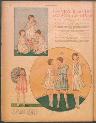 Para vestir con chic y gracia a las niñas [Dibujos]