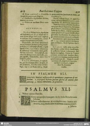 In Psalmum XLI. Psalmus XLI.