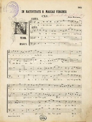 Musica divina : sive thesaurus concentuum selectissimorum omni cultui divino totius anni juxta ritum sanctae ecclesiae catholicae inservientium: ab excellentissimis superioris aevi musicis numeris harmonicis compositorum, 2,3. Liber motettorum, Sectio III