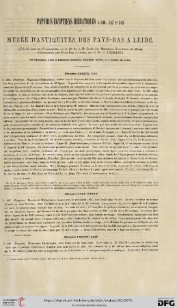 Papyrus Égyptiens hièratiques I. 346, 347 et 348