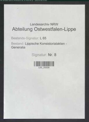 Visitationen nach der (revidierten) Kirchenordnung