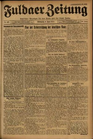 Ausgabe vom Mittwoch, den 06. Juni 1923.