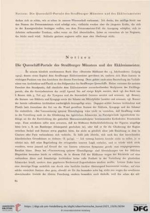 1: Die Querschiff-Portale des Straßburger Münsters und der Ekklesiameister