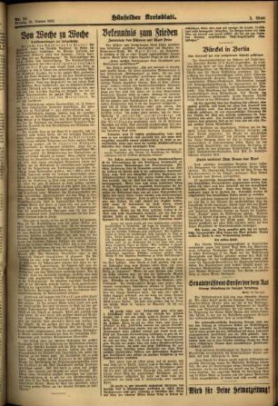 Zweite Ausgabe vom Montag, den 21. Januar 1935.