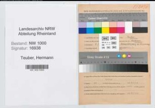 Entnazifizierung Hermann Teuber, geb. 08.10.1908 (Zollbeamter)