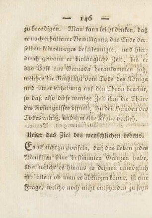 Ueber das Ziel des menschlichen Lebens.