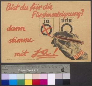 Wahlplakat der SPD zum Volksentscheid für die Fürstenenteignung am 20. Juni 1926