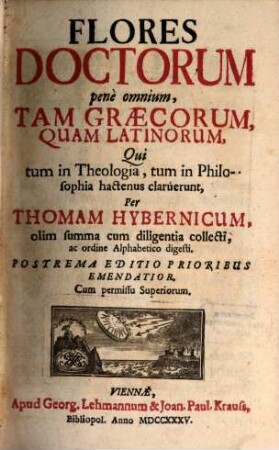 Flores doctorum pene omnium tam graecorum quam latinorum