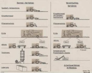 Arbeitsverfahren im Maisbau als "Normal-Verfahren" und als "Vereinfachtes Verfahren"