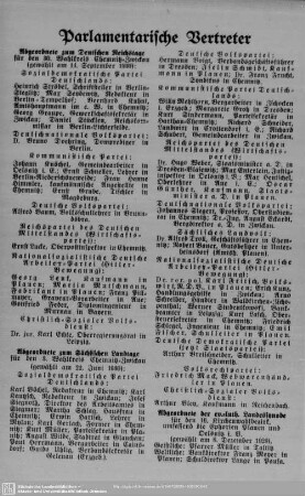 Parlamentarische Vertreter