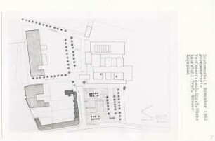 Fernsehstudio, Berlin-Westend (Diplomarbeit bei Willy Kreuer): Lageplan 1:500