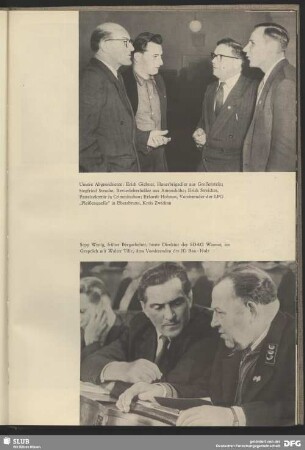 Die Abgeordneten Giebner, Steudte, Streicher, Hohmut