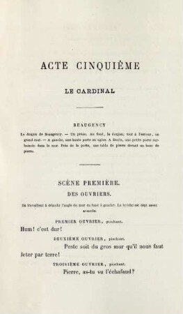 Acte cinquième. Le cardinal