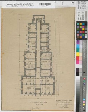 Soest, Amtsgericht und Gefängnis, Kellergeschoss, Grundriss