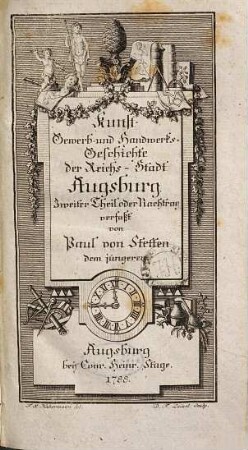 Kunst-, Gewerb- und Handwerks-Geschichte der Reichs-Stadt Augsburg, 2. Zweiter Theil oder Nachtrag