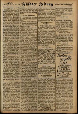 Zweite Ausgabe vom Dienstag, den 24. September 1918.