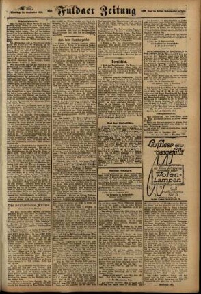 Zweite Ausgabe vom Dienstag, den 24. September 1918.