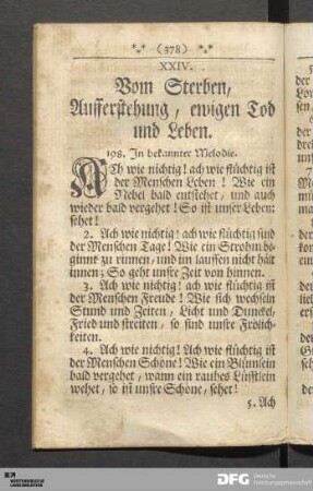 Vom Sterben, Aufferstehung, ewigen Tod und Leben.