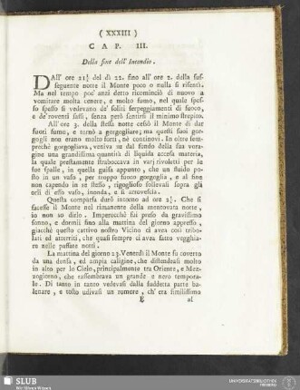 Cap. III. Della fine dell' Incendio