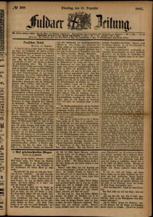 Ausgabe vom Dienstag, den 15. Dezember 1885.