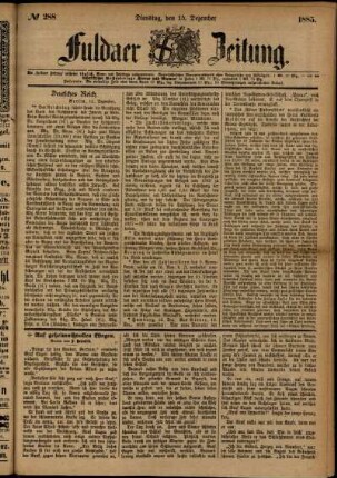 Ausgabe vom Dienstag, den 15. Dezember 1885.