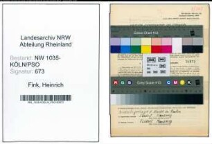 Entnazifizierung Heinrich Fink , geb. 22.06.1908 (Schneider)