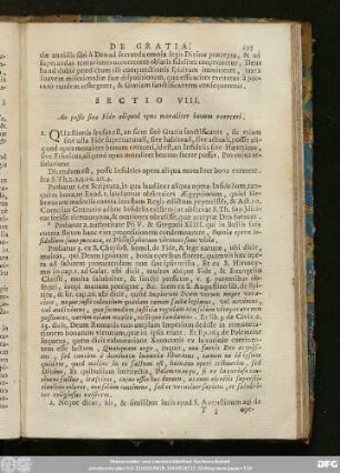 Sectio VIII. An possit sine Fide aliquod opus moraliter bonum exerceri.