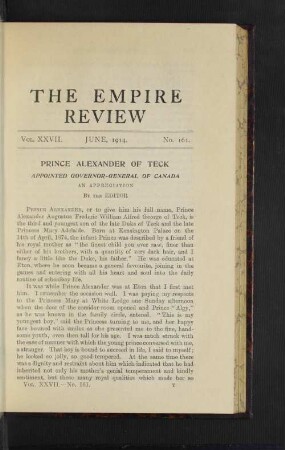 Vol. 27. June, 1914. No. 161.