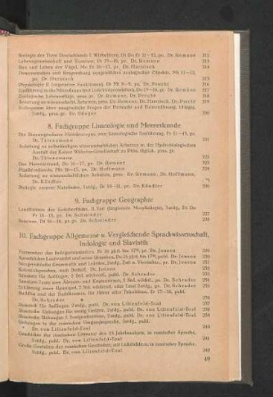 10. Fachgruppe Allgemeine u. Vergleichende Sprachwissenschaft, Indologie und Slavistik