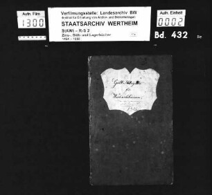 Gültheberegister für Werbachhausen