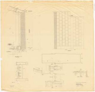 Evangelisches Gemeindezentrum, Herford: Kirche: Kirchenfenster, Holzdecken Details 1:20, 1:5