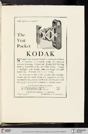 Eastman Kodak Company [The Vest Pocket Kodak Camera]