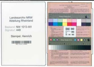 Entnazifizierung Heinrich Stempel , geb. 16.03.1892 (Werkmeister)