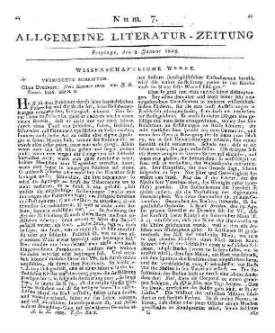Seume, J. G.: Mein Sommer 1805. [Leipzig] 1806