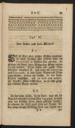 Cap. VI. Von Zollen und Zoll-Büchern