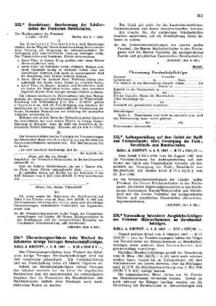 Auftragserteilung auf dem Gebiet der Optik und Feinmechanik; hier: Versorgung der Fach-, Berufsfach- und Berufsschulen : [Amtliche Erlasse] ; [Amtlicher Teil]