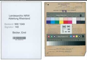 Entnazifizierung Emil Becker , geb. 10.01.1889 (Technischerangestellter)