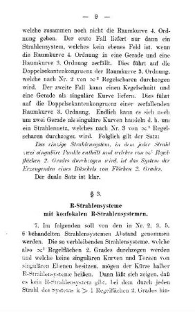 § 3. R-Strahlensysteme mit konfokalen R-Strahlensystemen.